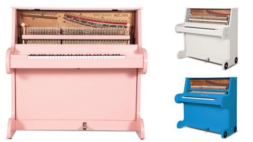 פסנתר אקוסטי אמיתי לילדים 5 אוקטבות UP95E בצבע צהוב מבית PEARL RIVER