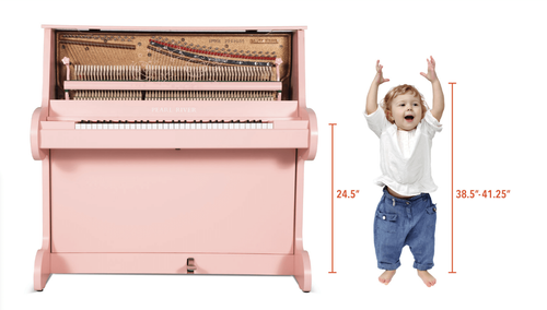 פסנתר אקוסטי אמיתי לילדים 5 אוקטבות UP95E בצבע כחול מבית PEARL RIVER