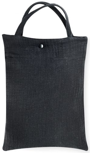 סינר הנקה עם קשת כיס למוצץ  100% כותנה טטרא - שחור