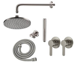 סט אינטרפוץ ורחצה מיוחד 9 חלקים 801854F16S גוון נירוסטה מוברש חמת