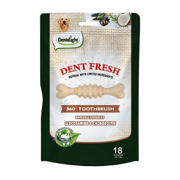 חטיף לכלב DENT FRESH חטיף דנטלי מועשר בגלוקוזמין למפרקים 24 יח