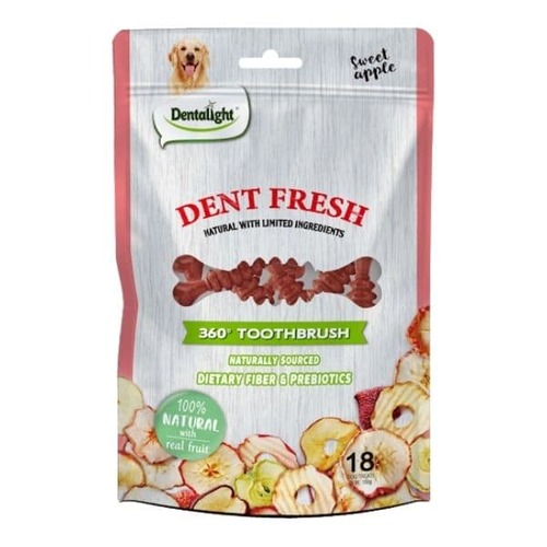 DENT FRESH חטיף דנטלי כולל סיבים תזונתיים ופרוביוטיקה 24 יח' בקרטון
