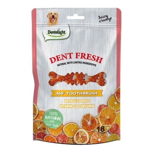 DENT FRESH חטיף דנטלי עם ויטמין C 24 יח' בקרטון