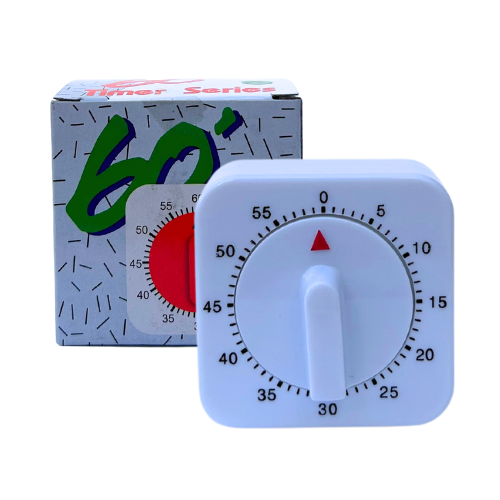 טיימר 60 דקות לבן בקופסא
