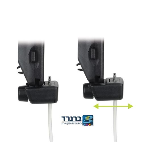 זרוע לרכב iGRIP כוללת התאמה לכבלי טעינה לאייפון ומיקרו USB לסלולר מבית HR גרמניה