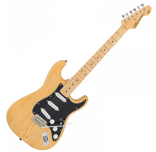 זוית נוספת Vintage V6M ReIssued Electric Guitar ~ Natural Ash