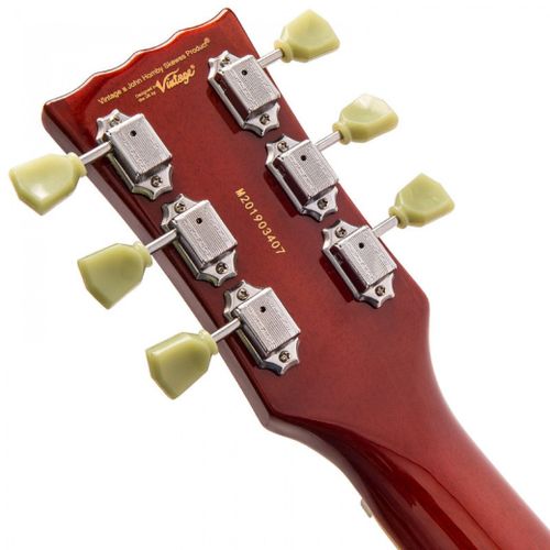 זוית נוספת Vintage VSA500 ReIssued Semi Acoustic Guitar ~ Honeyburst