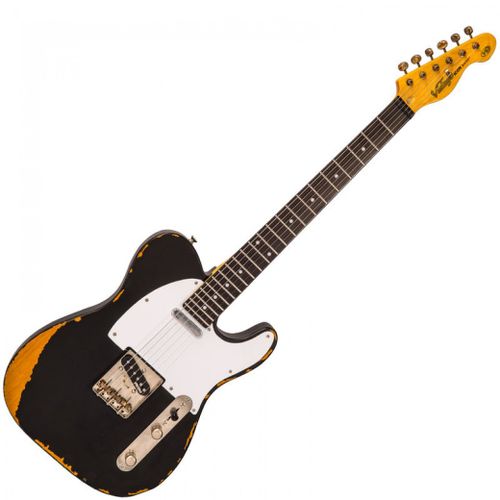 זוית נוספת Vintage V62 ICON Electric Guitar ~ Distressed Black
