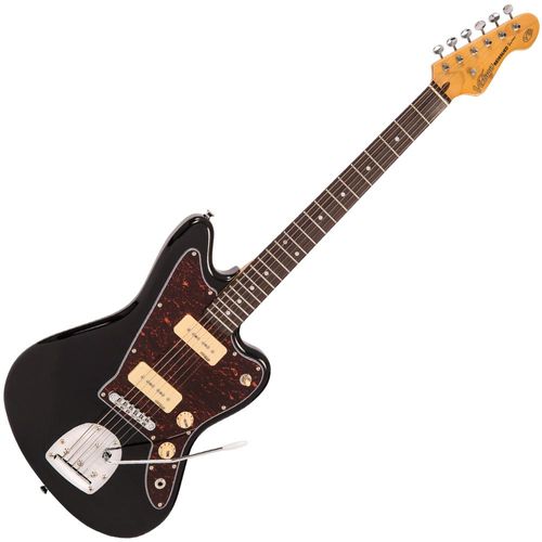 זוית נוספת Vintage V65 ReIssued Vibrato Electric Guitar ~ Boulevard Black