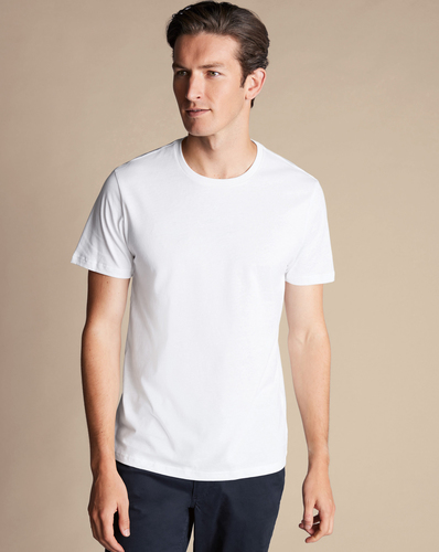 חבילה של 2 גופיות כותנה - White 2 pack v-neck cotton t-shirt