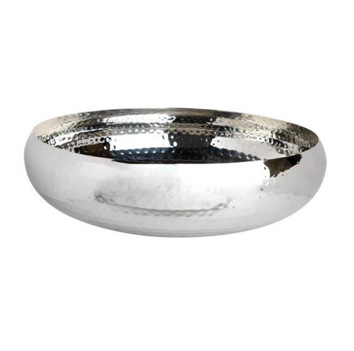 קערת נירוסטה בצבע כסף קוטר 36 ס