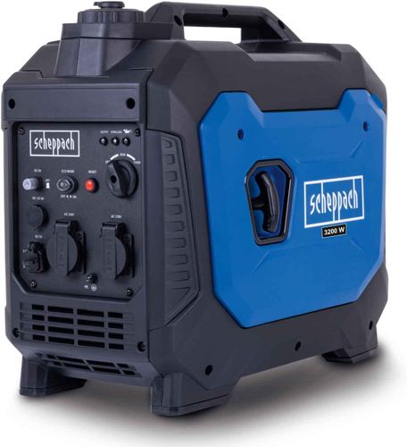 גנרטור מושתק אינוורטר בנזין + תוף חשמל 20 מטר + מיכל דלק 5 ליטר מתכת - Scheppach SG3500i 3,200W