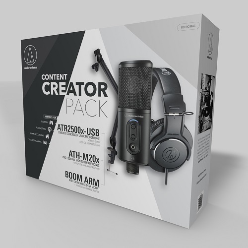 ‏מיקרופון למחשב Audio Technica Creator Pack אודיו טכניקה ערכת הקלטה