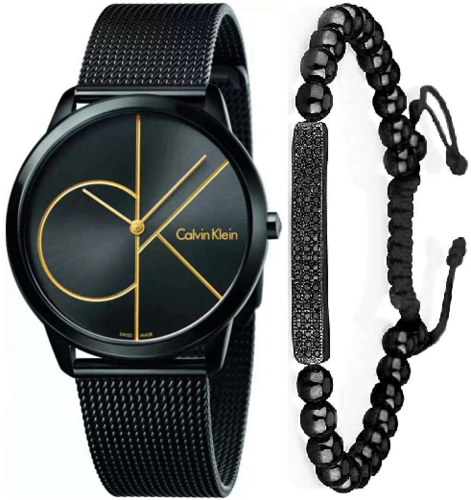 שעון Calvin Klein לגבר דגם K3M214X1 סט צמיד מתנה לגברים