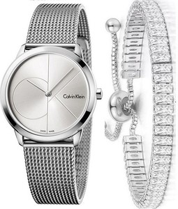שעון קלווין קליין Calvin Klein סט צמיד מתנה לנשים דגם K3M2212Z