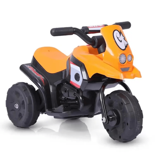 דגם חדש! אופנוע ממונע Juke ג'וק 6V לילדים עם בורר כיוון נסיעה - כתום