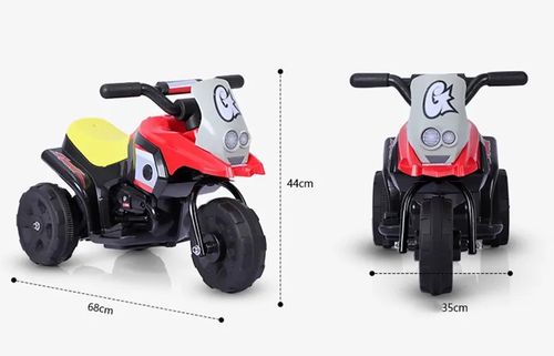 דגם חדש! אופנוע ממונע Juke ג'וק 6V לילדים עם בורר כיוון נסיעה - כתום