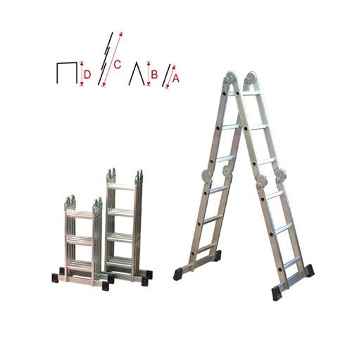 סולם מפרקים אלומניום 3X4 שלבים KRAUSS KR-0332