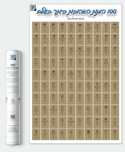 פוסטר גירוד 100 המנות האהובות ביותר בעולם