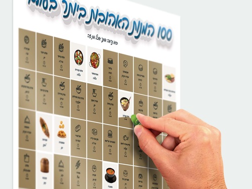 פוסטר גירוד 100 המנות האהובות ביותר בעולם