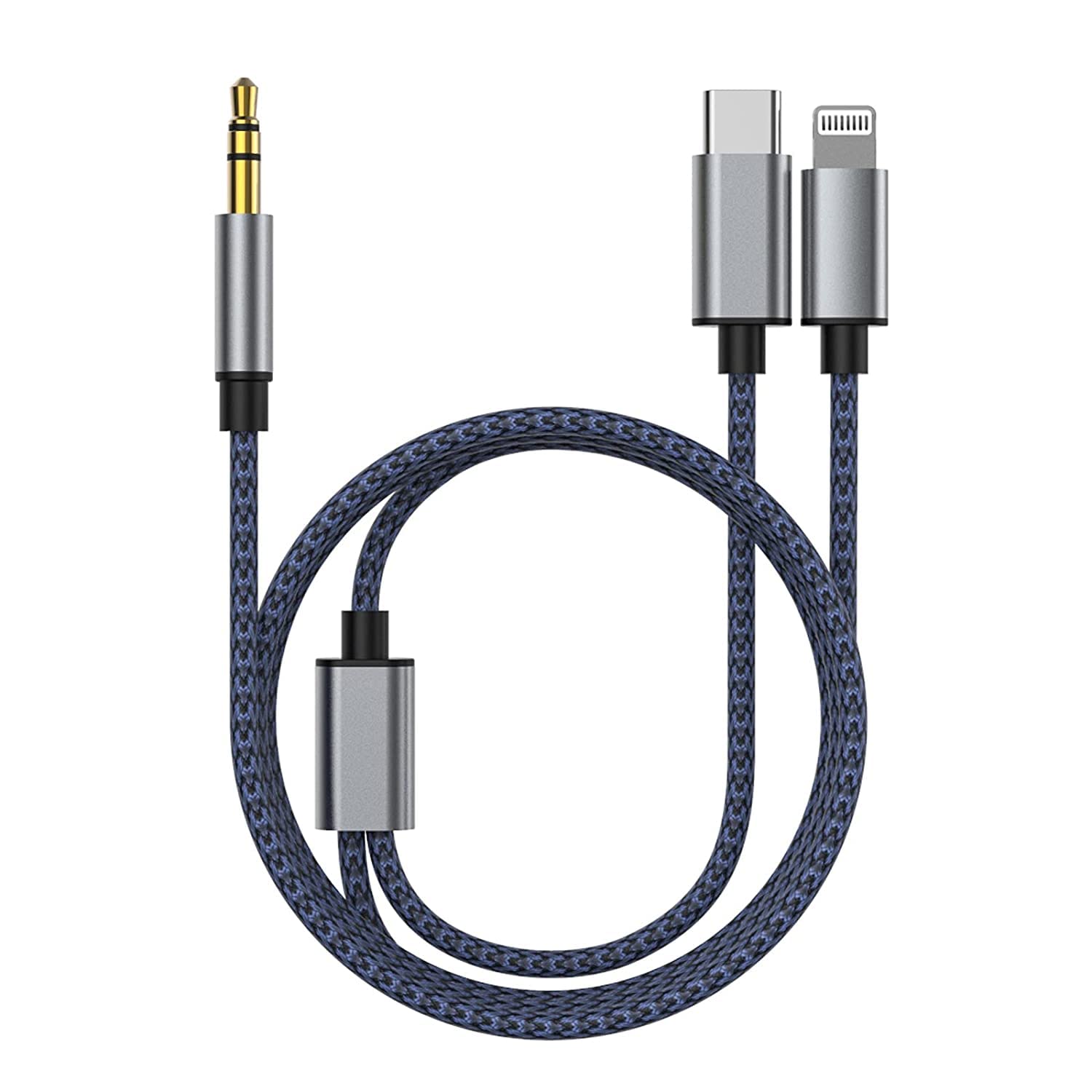 כבל אייפון iphone טייפ סי type c לייטנינג lightning זכר לPL 3.5MM זכר
