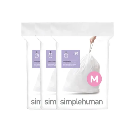 מארז שנתי 360 שקיות מסוג M לפח 45 ל' סימפליומן | Simplehuman 