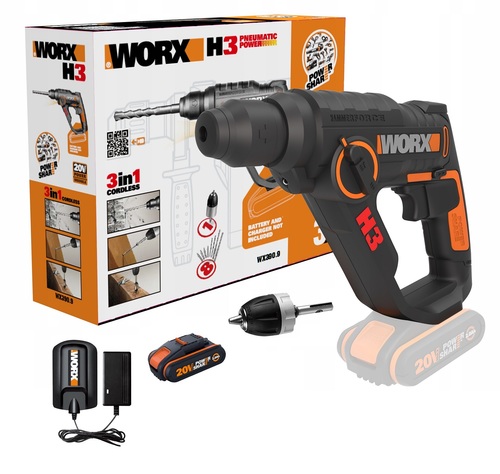 פטישון WX390 כולל סוללה 2AH מבית WORX 