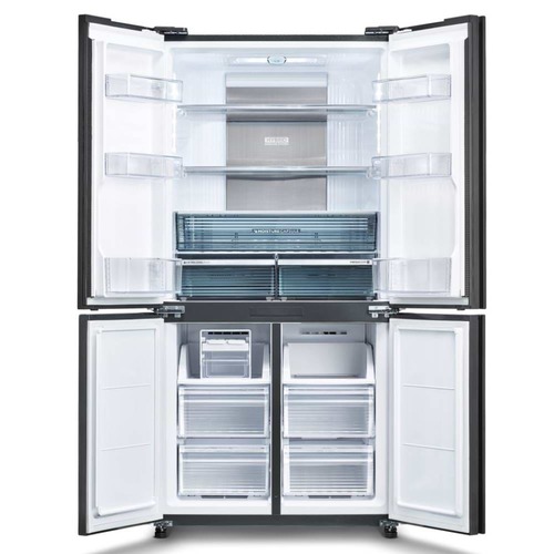מקרר 4 דלתות נירוסטה מושחרת דגם Sharp sj-ffe89-sl 