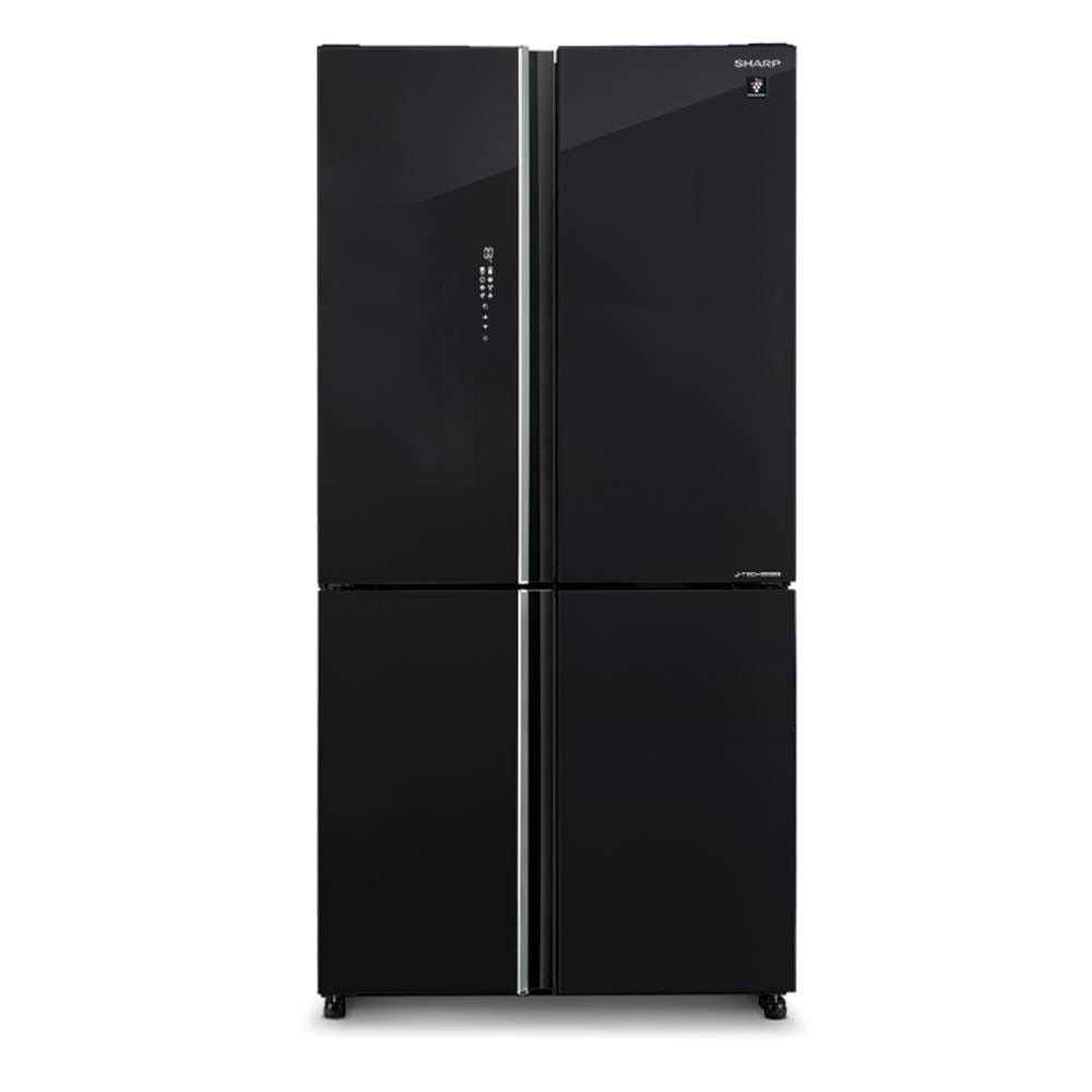 מקרר 4 דלתות זכוכית שחורה דגם Sharp sj-ffs89-BK