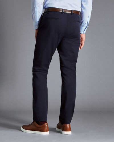 מכנסי כותנה - קלילות - Navy Slim Fit Lightweight