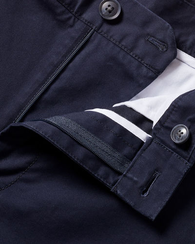 מכנסי כותנה - קלילות - Navy Slim Fit Lightweight
