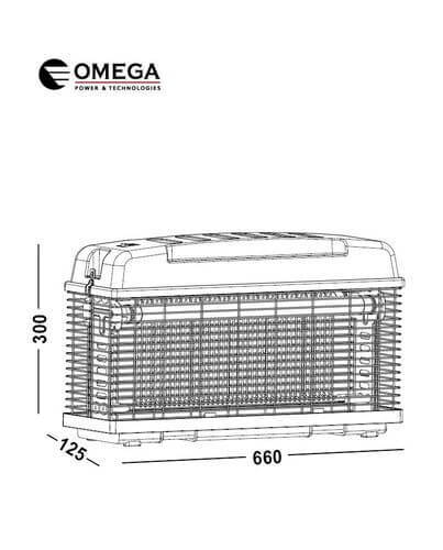 קטלן יתושים אלקטרוני IK210-2X22W אומגה Omega
