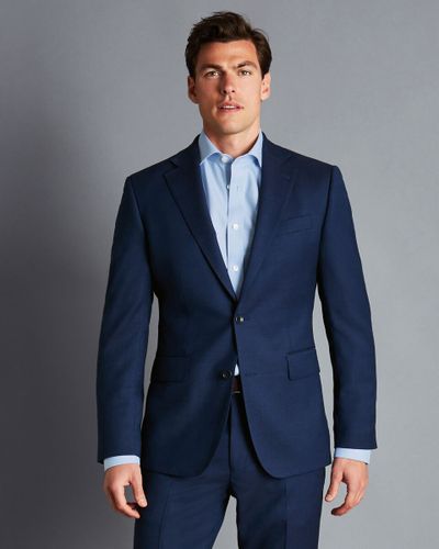 חליפה סלים פיט כחולה -Ultimate Performance  Birdseye Suit - Indigo Blue