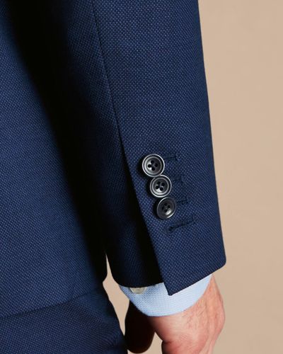 חליפה סלים פיט כחולה -Ultimate Performance  Birdseye Suit - Indigo Blue