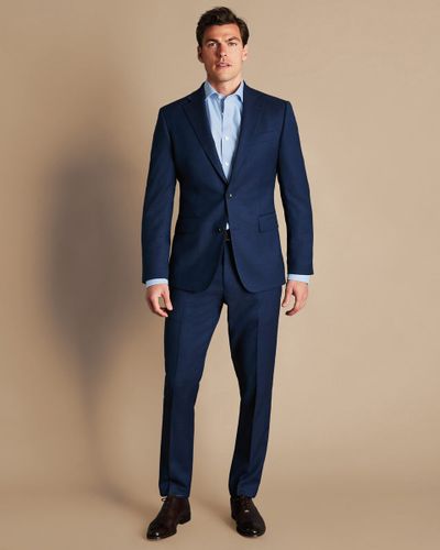 חליפה סלים פיט כחולה -Ultimate Performance  Birdseye Suit - Indigo Blue