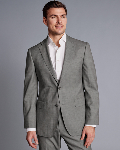 חליפה סלים פיט אפור בהיר -Light grey slim fit sharkskin