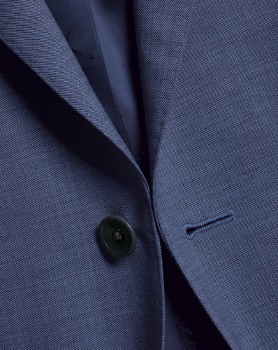 חליפה סלים פיט כחולה -Ocean Blue slim fit sharkskin