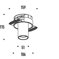 שקוע תקרה טרימלס TUBE B 13W