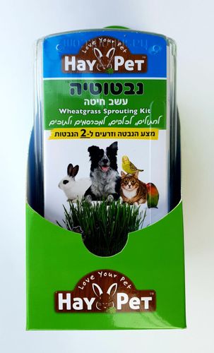 נבטוטיה עשב חיטה לחתולים, כלבים, מכרסמים ובעלי כנף 2 הנבטות