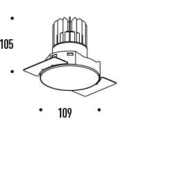 שקוע תקרה טרימלס CONE A 13W 