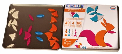 ערכת משחק במגנטים מספוג לבית ולטיולים iOTOBO באריזת פח רב פעמית - סנאי