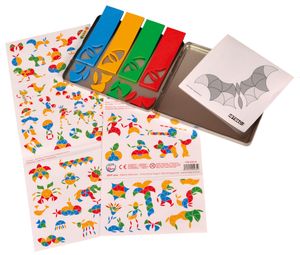 ערכת משחק במגנטים מספוג לבית ולטיולים iOTOBO באריזת פח רב פעמית - ארנב