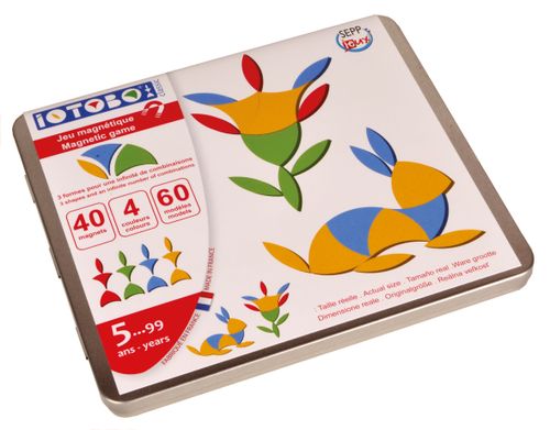 ערכת משחק במגנטים מספוג לבית ולטיולים iOTOBO באריזת פח רב פעמית - ארנב