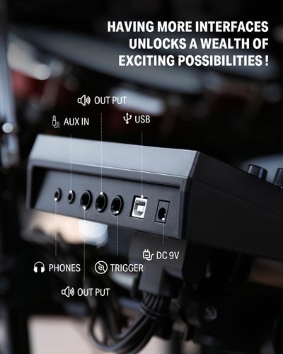 חבילת מערכת תופים אלקטרונית DED200MAX + כסא ואוזניות EC6782 מבית DONNER