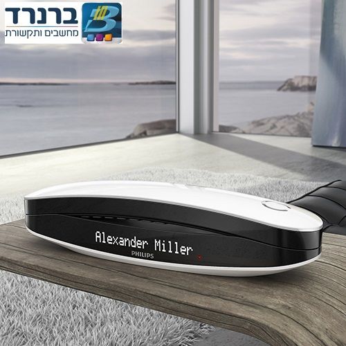 טלפון אלחוטי מתקדם בעיצוב ייחודי Philips Luceo M6601WB