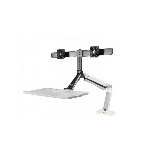 זרוע שולחנית לישיבה עמידה  ל-2 מסכים מחשב ומקלדת NB FC40-2A