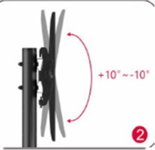 מתקן נייד למסכים גדולים עם גלגלים AUDIOLINE T115