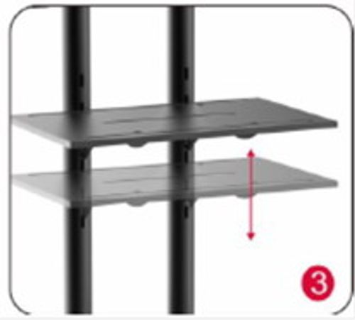 מתקן נייד למסכים גדולים עם גלגלים AUDIOLINE T115