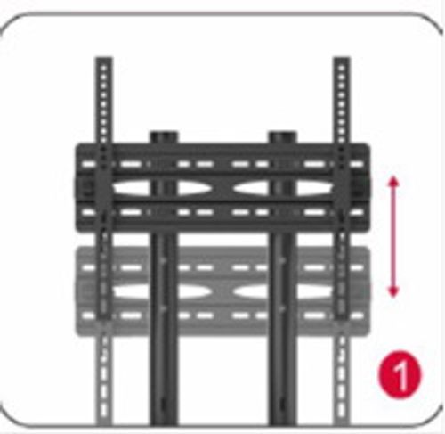 מתקן נייד למסכים גדולים עם גלגלים AUDIOLINE T115