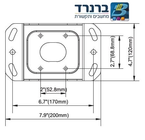 זרוע תקרתית מסגסוגת אלומיניום למסכים 32